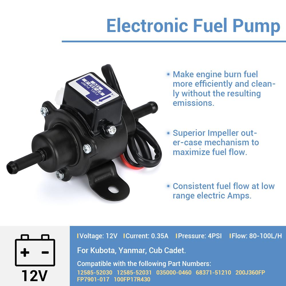 12V Electric Fuel Pump EP-500-0 035000-0460 12585-52030 Diesel Gasoline Pertrol 12V Petrol Low Pressure for Mazda