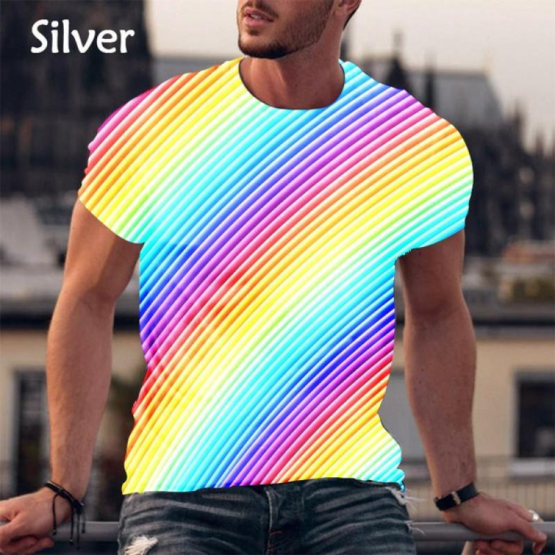 Mode Schwindel Hypnotisch 3D Druck T-Shirt Herren Street Kurzarm Hip-Hop Stil Cooles T-Shirt