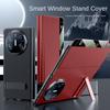 Smart Hibernation Holster With Small Window Display Phone Case For Huawei Mate X6 Leather Bracket Holder Protect Cover
