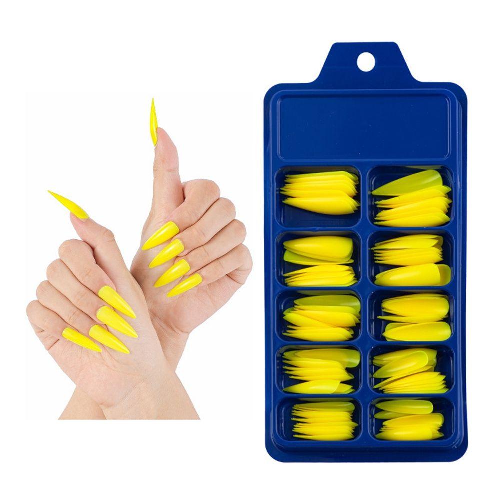 Hot Sale Manicure UV Gel Fake Nails Beauty Tools DIY Long Stiletto False Nail Tips