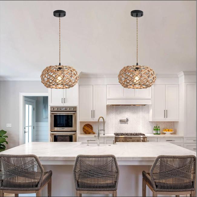Creative Retro Industrial Style Twine Pendant Lamp Lampshade Home Decoration Dining for American Restaurant Bar Ceiling Lighting