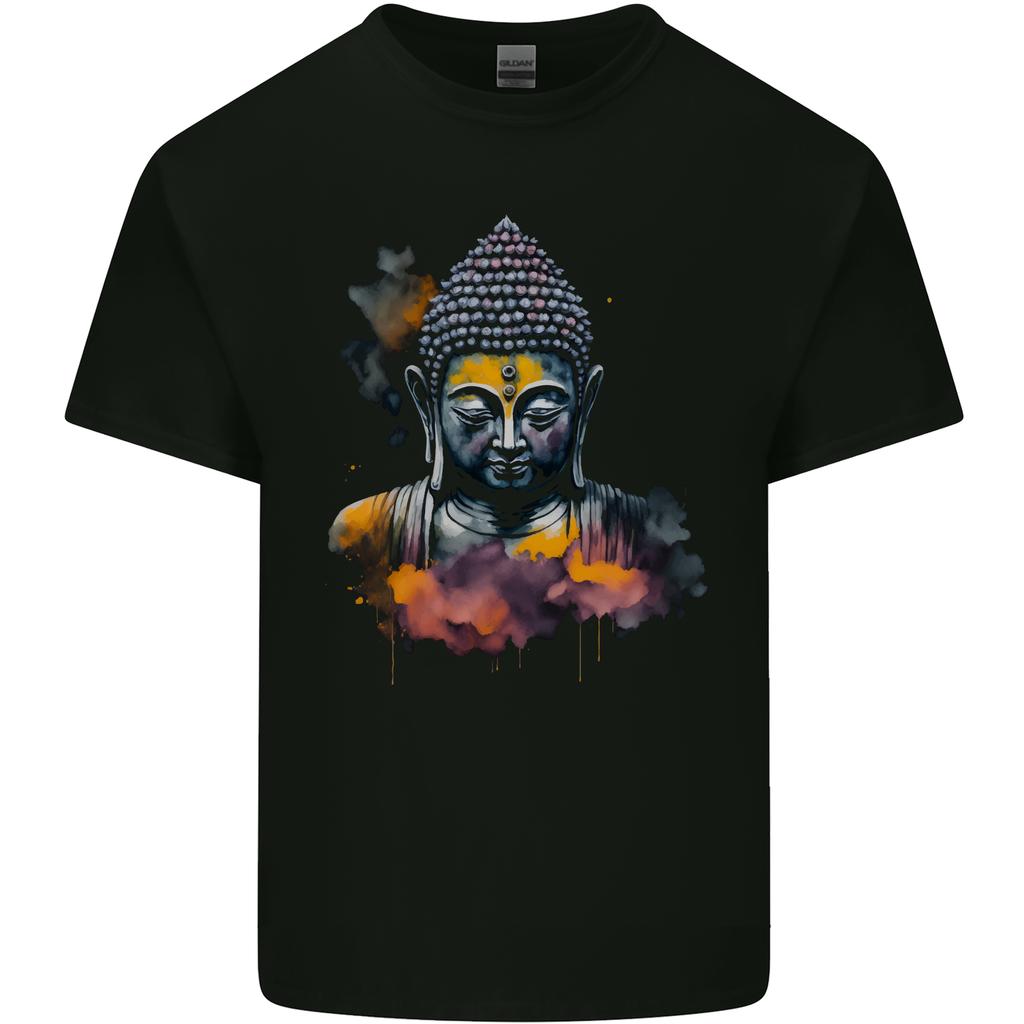 T-shirt Unisexe en Coton Léger Aquarelle Bouddha