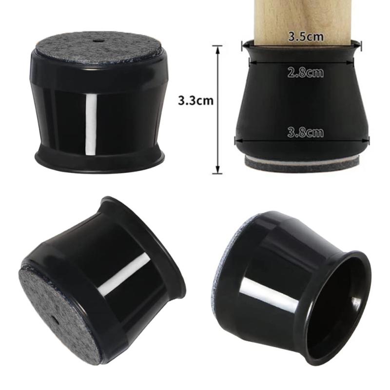 32pcs Chair Leg Floor Protectors Wear-resistant Non-slip Thickened Silicone Stool Foot Cover Mute