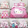 Sanrio Beddengoed Set Dekbedovertrek Hello Kitty Kinderkamer Decoratie Dekbedhoes Kussenslopen Enkel Dubbel Meerdere Maten