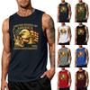 Men's Loose Fit Sleeveless Tank Top Casual Summer Shirt Lightweight Breathable Fabric Printed Graphic Design Comfortable Fit