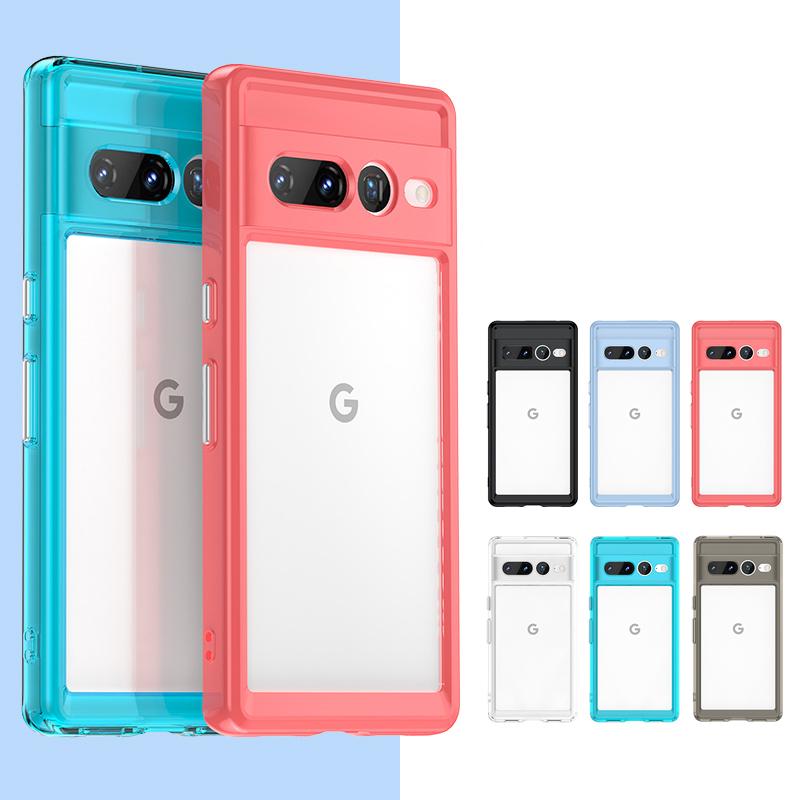 Voor Cover Google Pixel 7 Pro Hoes Google Pixel 7 Pro Capa Schokbestendig Meerkleurig Helder Transparant Funda Google Pixel 7 8 Pro 7A