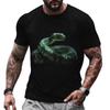 Summer Fashion Personality Animal Snake Print T-shirt Hip Hop Trend Street Clothing 3d Printed O Collar Short Sleeve T-shirt