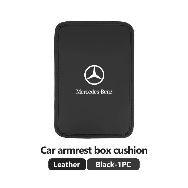 Car Armrest Box Cover Leather Center Console Protector Pad For Mercedes Benz W211 W124 W176 W177 C180 C200 C260 C300 GLC CLE CLA II1