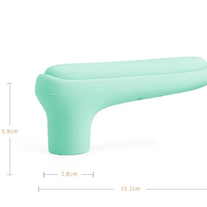 L-shaped Solid Color Thickened Silicone Door Handle Cover Home Child Baby Anti-collision Door Handle Protective Cover Protector