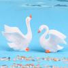 1Pc Resin Couple Swan Model DIY Miniature Landscape Garden Bonsai Ornaments Yousheng
