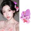 Orchids Flower Hair Claw Clip French Jaw Clip Spring Hair Grip PonytailHolder