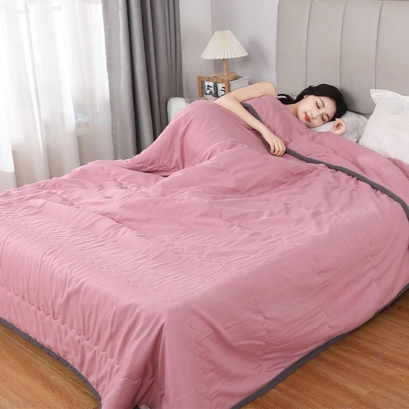 Water Wash Cotton Summer Cooling Comforter For Single And Double Bed With Machine Washable Fabric