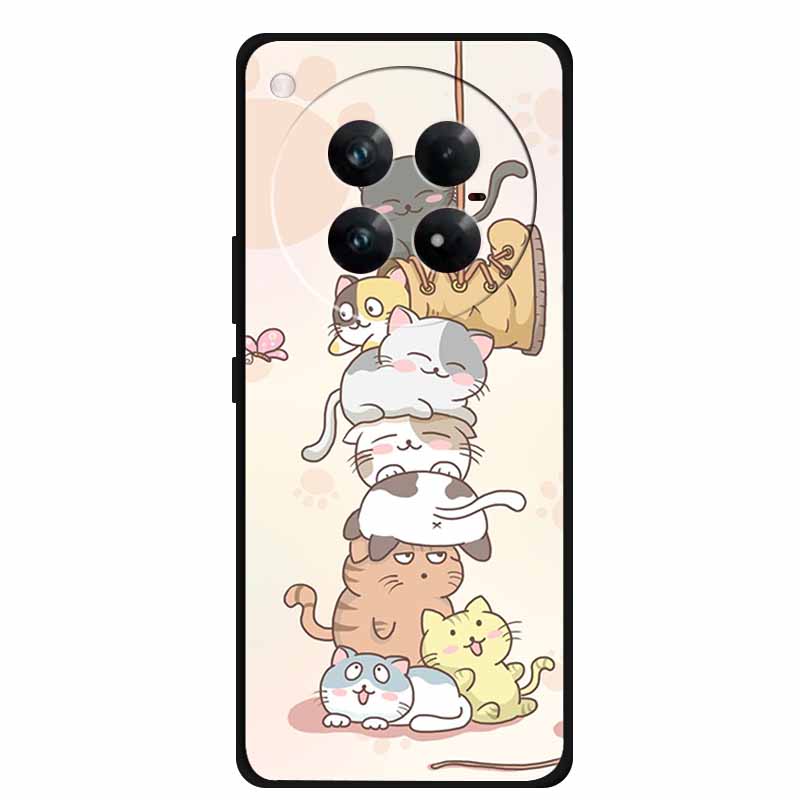 For Infinix Zero 40 5G 4G Case Black Silicone Soft Painted Animal Back Cover For Infinix Zero 40 Protective Shockproof Cool Capa