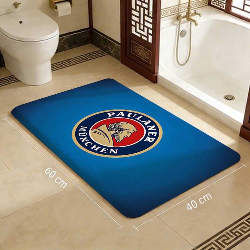 German Beer Paulaner Entrance Door Mat Washable Non-Slip Living Room Sofa Chairs Area Mat Kitchen Welcome Doormat