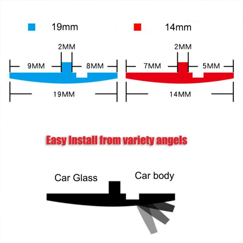 Universal Rubber Sealing Strip for Multiple Car Models Roof/windshield Sealant Window Sound Insulation and Water Leakage Protection Strip