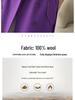 2025 A/W Women's Slimming Double-Faced Cashmere Coat - Korean Style Double-Breasted Wool Overcoat with Suit Collar