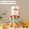 Round Cake Stand Transparent Multi-layer Simple Installation Acrylic Cupcake Dessert Stand Statue Display