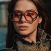 Lunettes de vue pour femme à monture carrée en métal vintage pour une expression stylée lors des occasions sociales Lunettes de vue quotidiennes Lunettes de vue style vintage