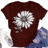 Women's Casual Round Neck Floral Print Short Sleeve T-Shirt Top