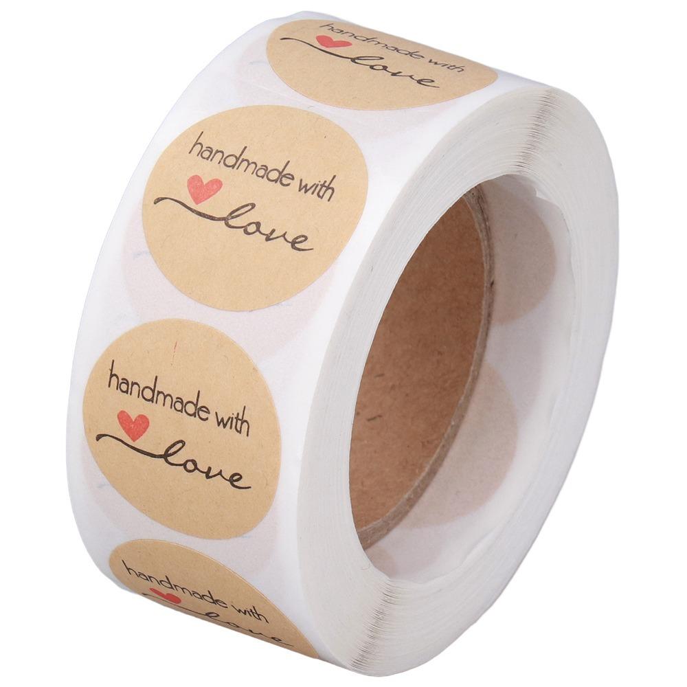 Round Shape Round Label Stickers Self-Adhesive Handmade Label Stickers Seal Labels Food Labeling