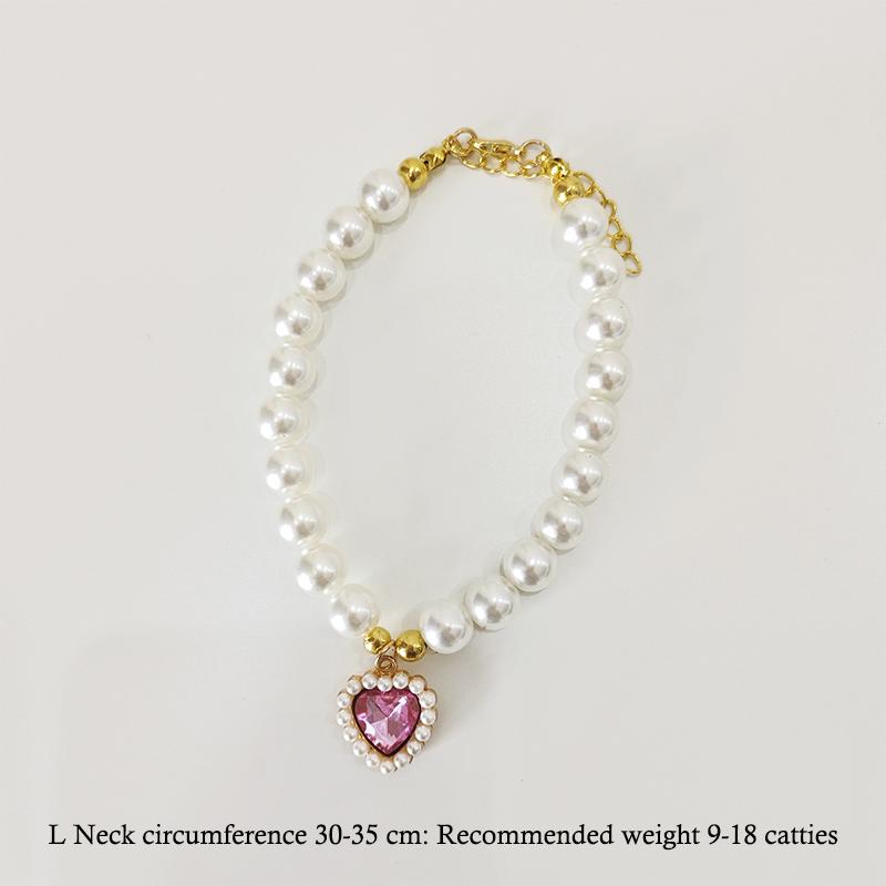 Princess Style Pet Pearl Collar For Dogs Cats - Cute Jewelry Accessory For Puppy Kitten Perfect Wedding Gift