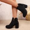 Mode 2025 Damen Baotou Stiefeletten Mode Outdoor Bequeme Schuhe Damen Outdoor Hoher Absatz Kurze Hochzeitsstiefel Zapatos De Mujer