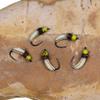 ICERIO Cyclops Brass Bead Head Caddis Bug Nymph, Realistic Silicone Segmented Body, Fast Sinking Trout Fishing Fly for Euro Nymphing