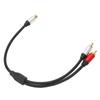 1RCA Female To 2RCA Male Cable 1 Female To 2 Male Y Splitter Extension Cord for TV Subwoofer