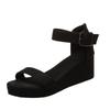 Grote Maat Hoge Hak Sandalen Dames Sandalen Rits aan de Achterkant Eén Gesp Romeinse Sandalen