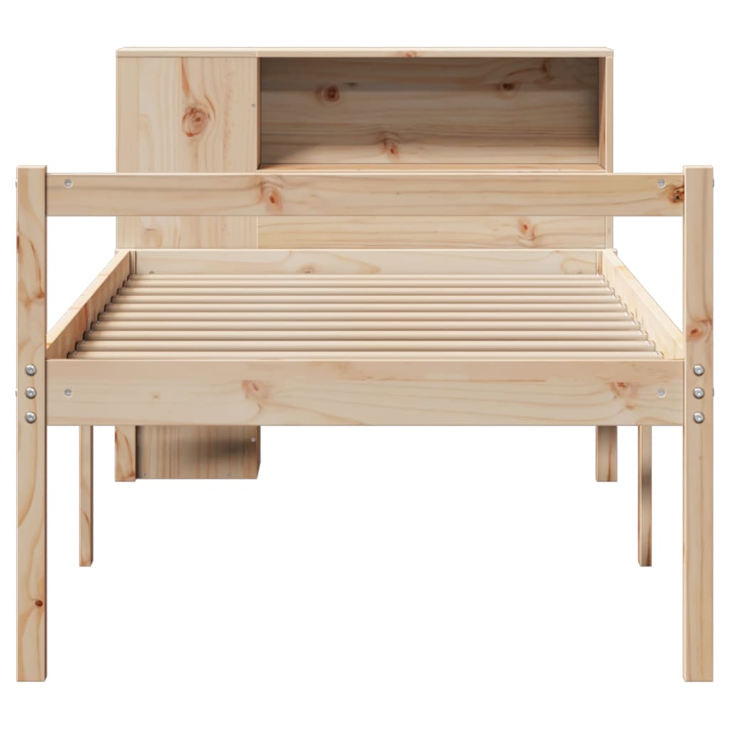 Bookshelf Bed without Mattress 75 x 190 cm Solid Pine Wood