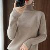 Turtleneck Cashmere Sweater Women Winter Cashmere Jumpers Knit Female Long Sleeve Thick Loose Pullover