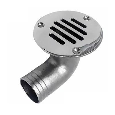 Marine Hardware 316 Stainless Steel 32MM/38MM Doats Floor Deck Cockpit Drain Scupper One-piece Curved Floor Drain