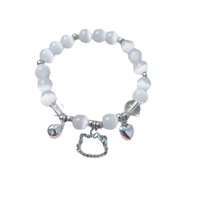 Wholesale Kt Cat Love Bell Diy Bracelet Alloy Material Plating Process Unisex Style