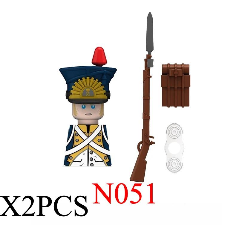 Middeleeuwse Napoleontische Oorlog Soldaat Figuren Militair MOC Bouwsteen Ridders Britse Franse Fuselier Geweren Wapen Kinder Speelgoed B08