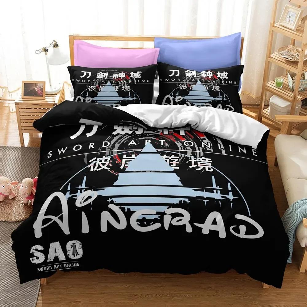 Anime Sword Art Online Bedding Set Duvet Cover Bedroom Comforter Covers Single Twin King Size Quilt Cover Home Textile Tool
