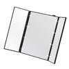 Nagai Kosan Actress Mirror, Three-Sided Makeup Mirror with LED Light, Black, Tabletop, Folding Beauty Mirror, NK-2720