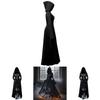 Robe de Sorcière d'Halloween à Capuche Costume Cosplay Pour Femmes En Tissu Polyester Pour Spectacle sur Scène