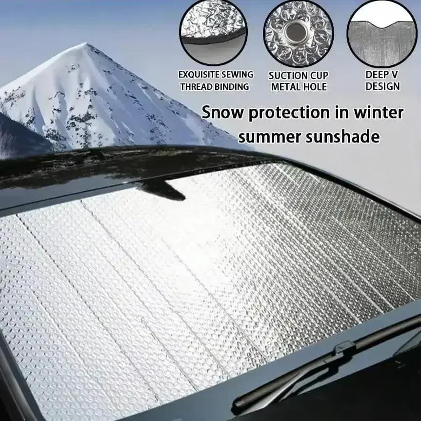 Universal Windshield Sunshades Car Sun Visor Foldable Car Front Window Sunshade Snow Ice Protection Cover