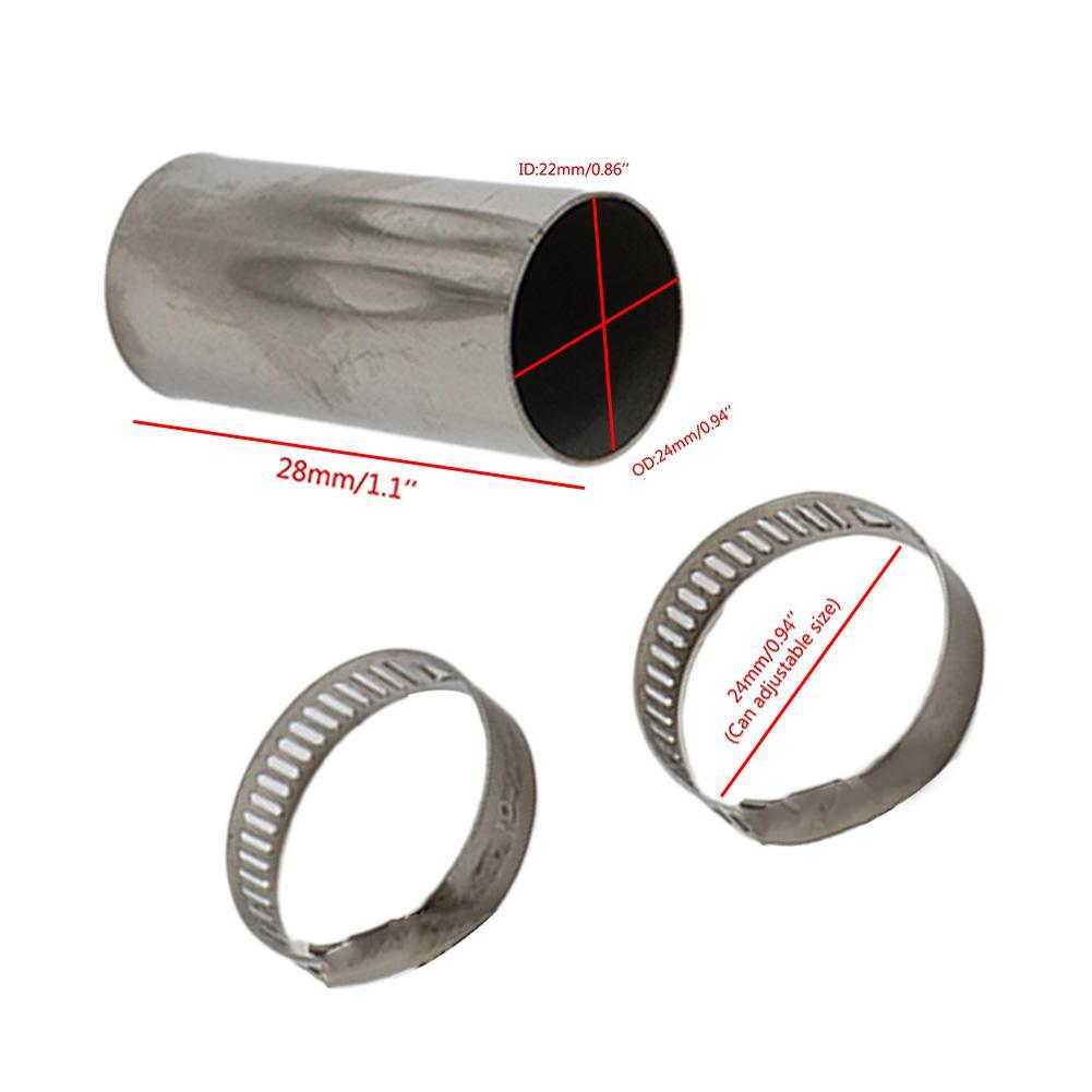 24mm Heater Exhaust Pipe Connector Air Parking Heater Stainless Steel Gas Vent Hose With Clamps For Webasto Heater