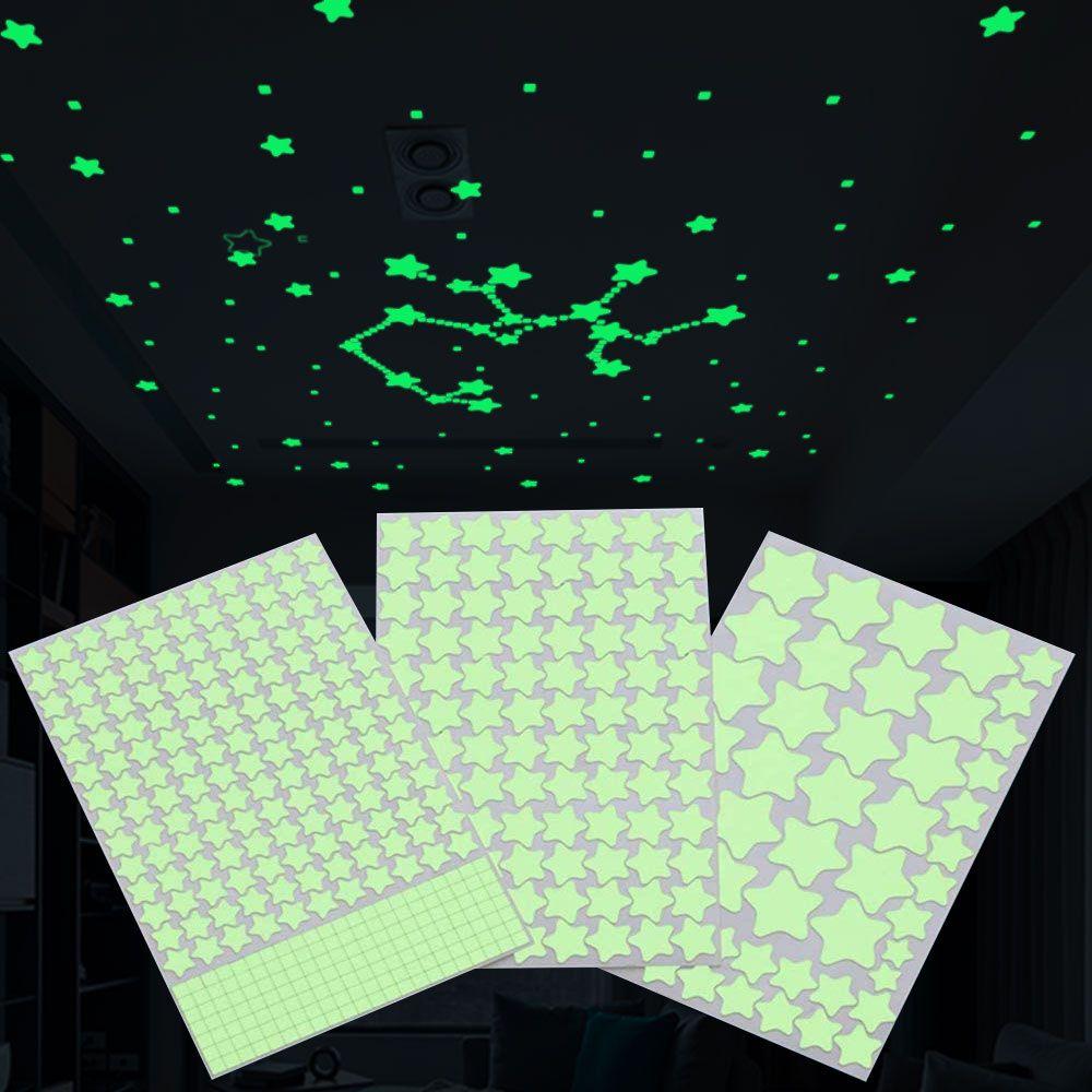 Party Supplies Starry Ceiling Stars Dots Luminous Wall Stickers Glow In Dark Fluorescent Decals