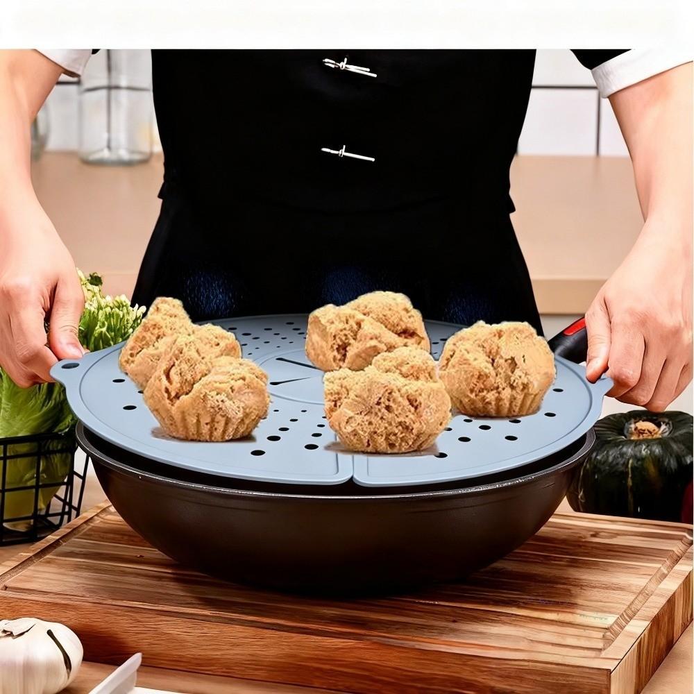 Food Grade Splatter Cover Foldable Oil Splatter Guard Silicone Splatter Shield  Everyday Cooking