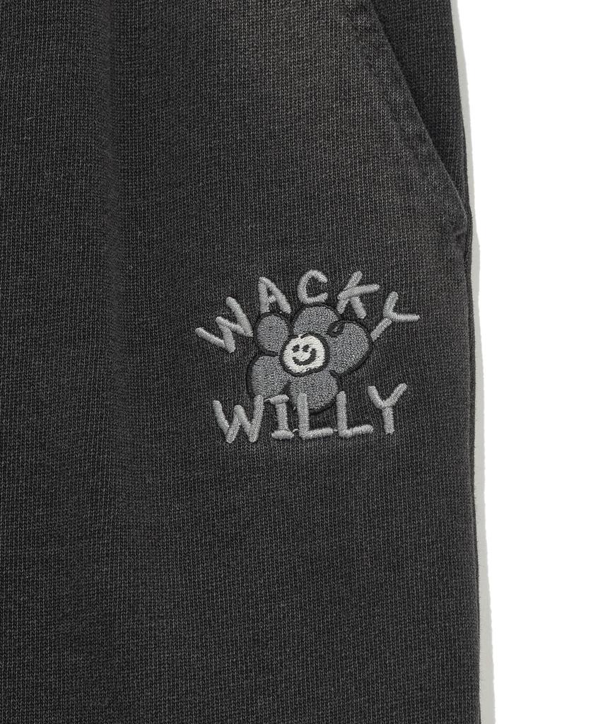 WACKY WILLY Women'S Washed Denim Semi-Wide Cargo Pants Dark Gray