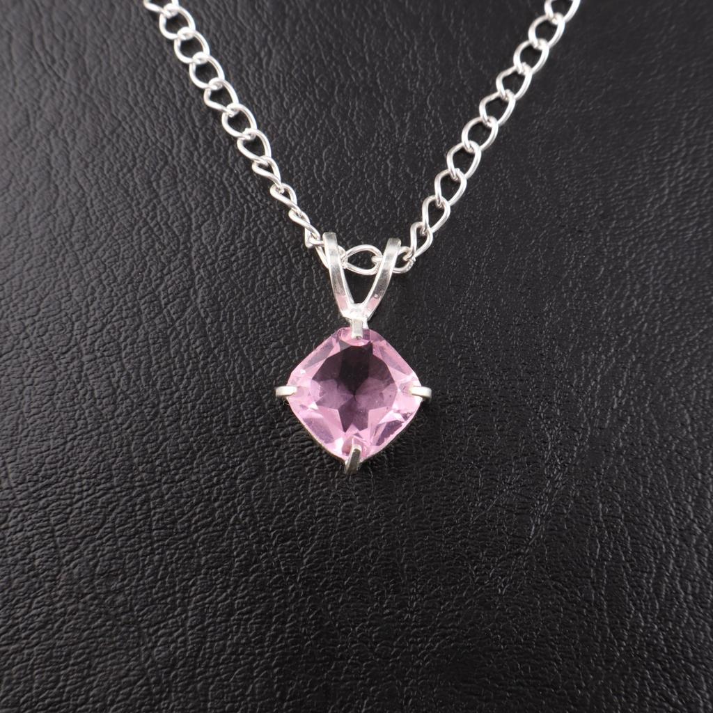 Morganite Gemstone 925 Sterling Silver Jewelry Handmade Pendant 0.93'' For Women PP-62-13