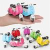 S Metal Motorcycle Model Toy 1:36 Vehicle Anime Figurines Mini Simulation Electric Bicycle Collection For Kids Birthday Gift