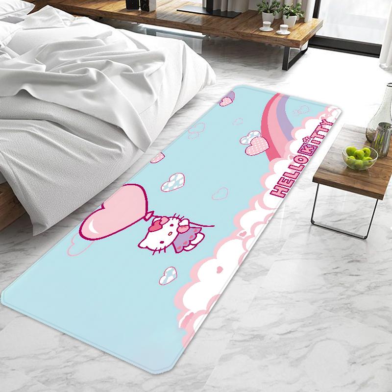 Cute cartoon Hello Kitty Sanrio Door Mat Entrance Non-slip Washable Kitchen Carpet Living Room Hallway Rugs Bathroom Bath