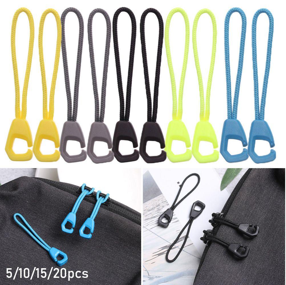 Buckle Suitcase Tent Backpack Zip Puller Replacement Ends Lock Zips Zipper Pull Cord Rope Pullers