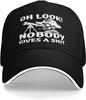 Oh Look Nobody Gives A Shit Skeleton Telescope Baseball Cap Funny Trucker Hat for Men Women