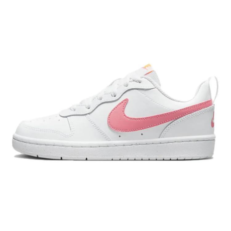 Nike Court Borough Slip Resistant Low Top Skateboard Shoes GS Pink BQ5448-100(TeamS2-S-BOX)