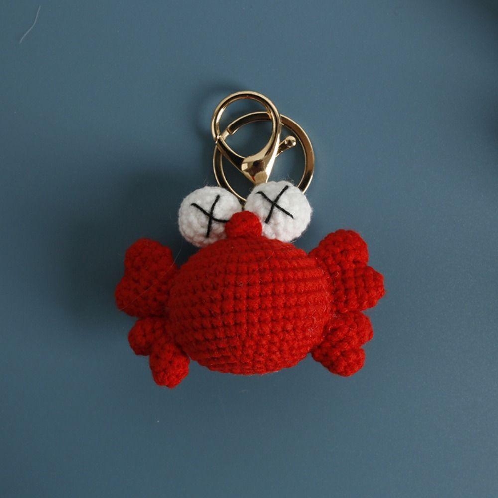 Ocean Series Crochet Keychain Handmaking Crochet Shark Doll Knitted Keyrings  Bag Charm