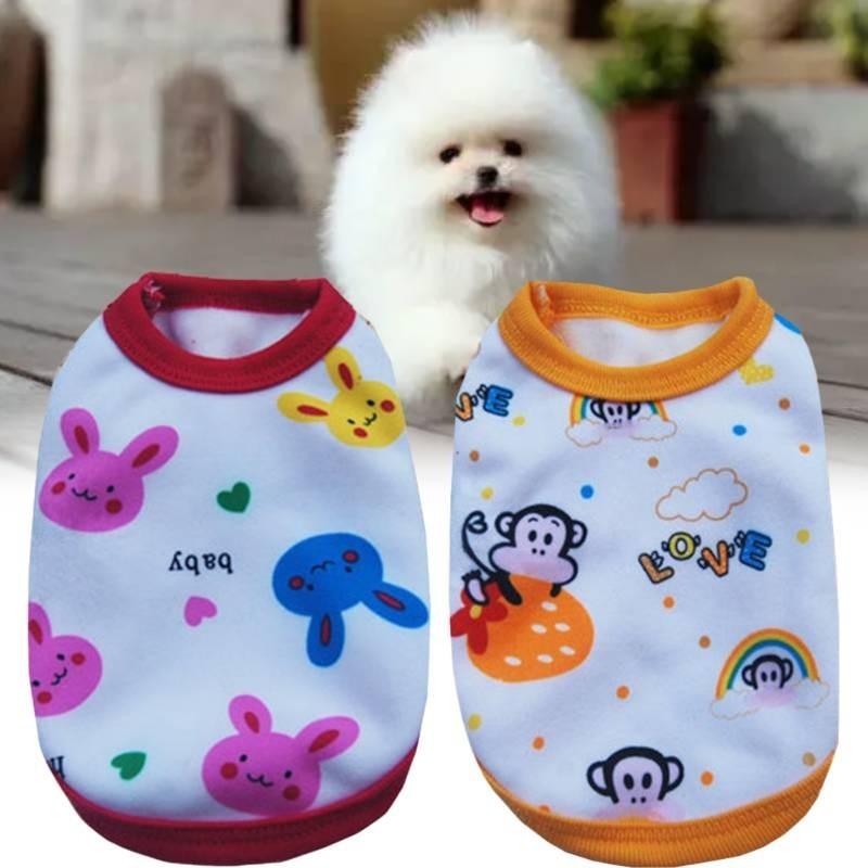 Waffle Fabric Pet Vest For Small Dogs Universal Gender Cute Designs**